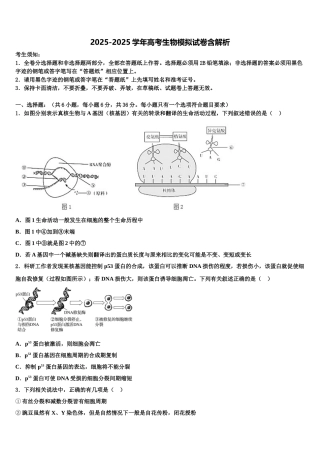 内蒙古包头市稀土高新区二中高三下第一次测试生物试题含解析