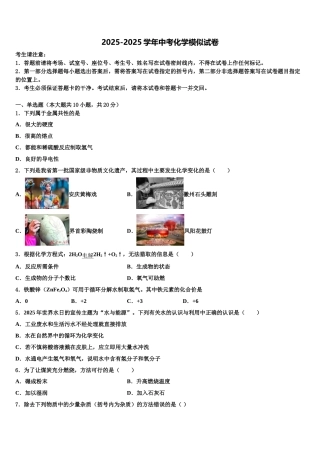 内蒙古呼伦贝尔市、兴安盟重点名校中考化学模拟预测题含解析