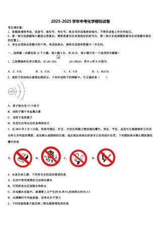 内蒙古呼伦贝尔市、兴安盟中考化学模拟精编试卷含解析