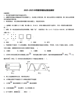 内蒙古巴彦淖尔市临河区中考押题数学预测卷含解析