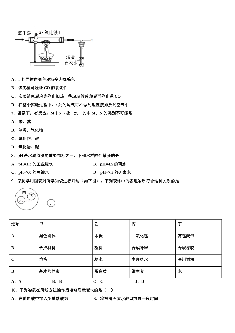 内蒙古满洲里市中考化学最后冲刺浓缩精华卷含解析_第2页