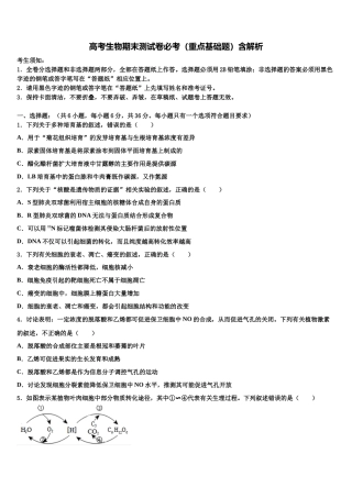 内蒙古鄂尔多斯市示范中学高三六校第一次联考生物试卷含解析