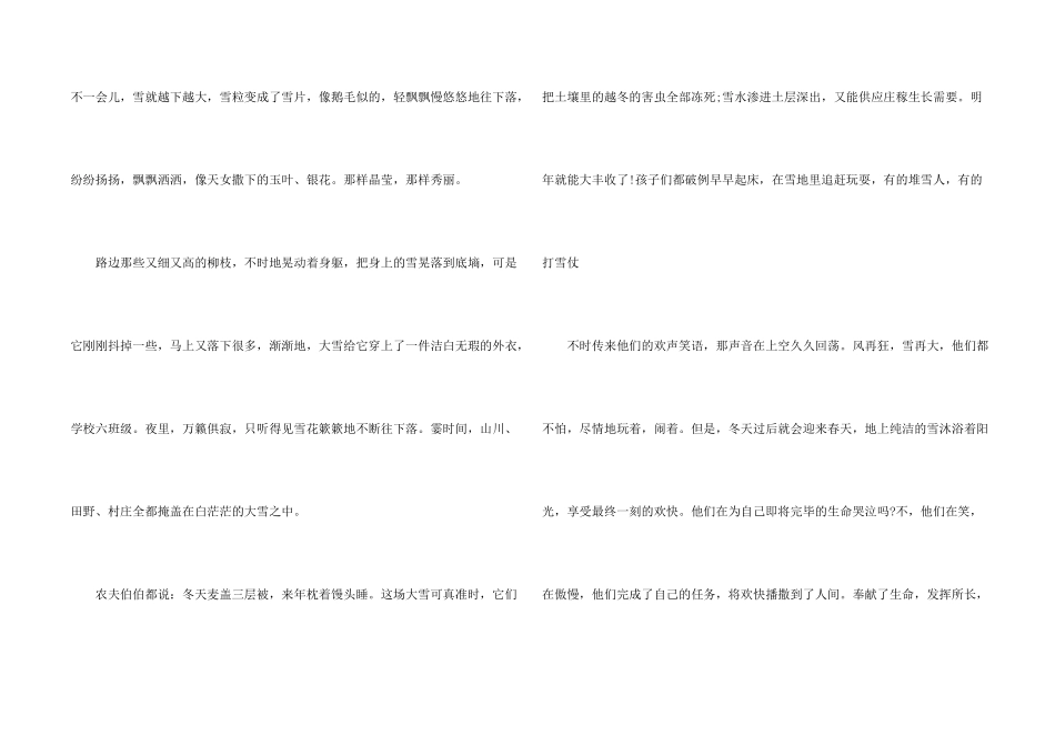 冬天的风景小学生话题_第2页