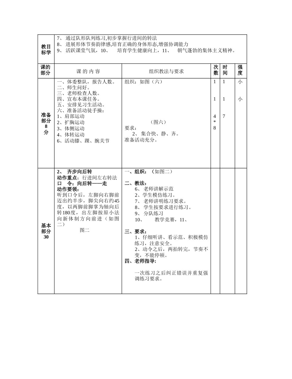 初一体育下学期全套教案集_第3页