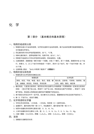 初中化学公式大全64984