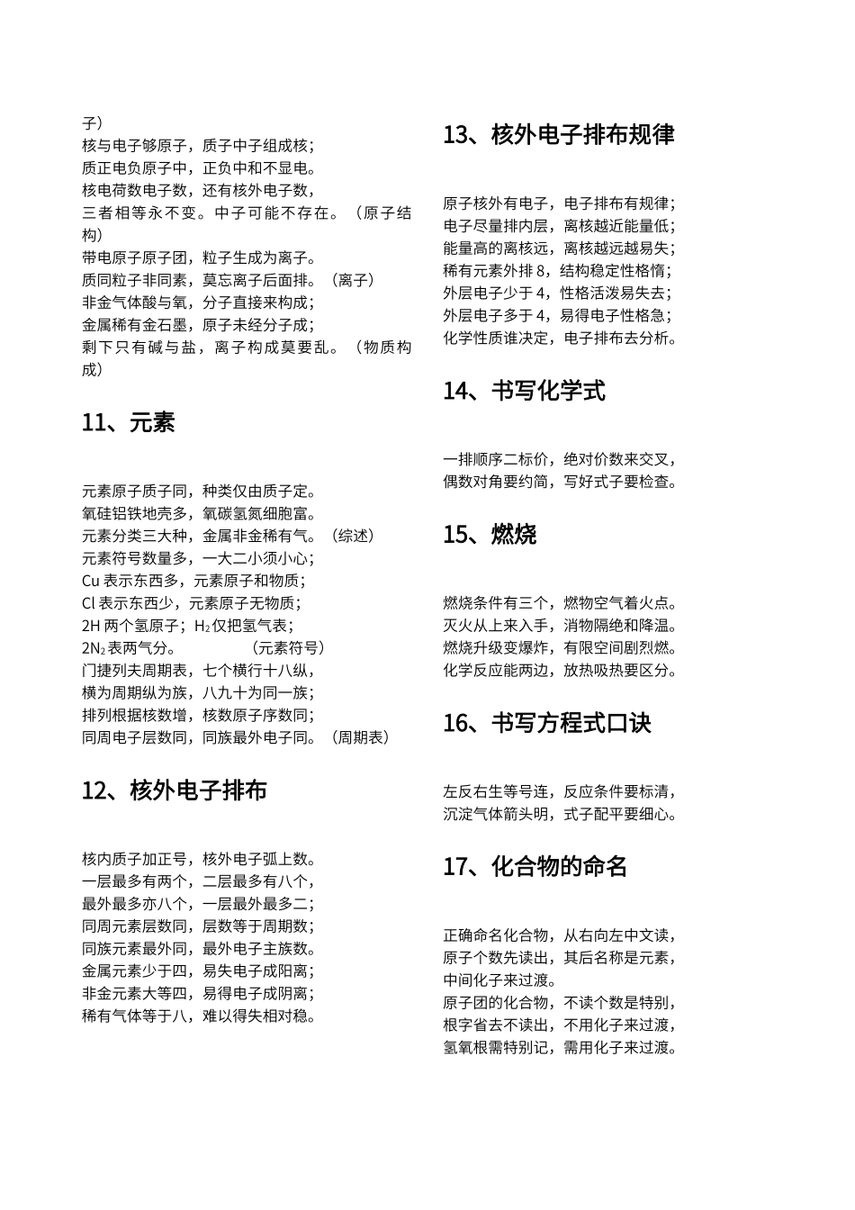 初中化学口诀汇总_第3页