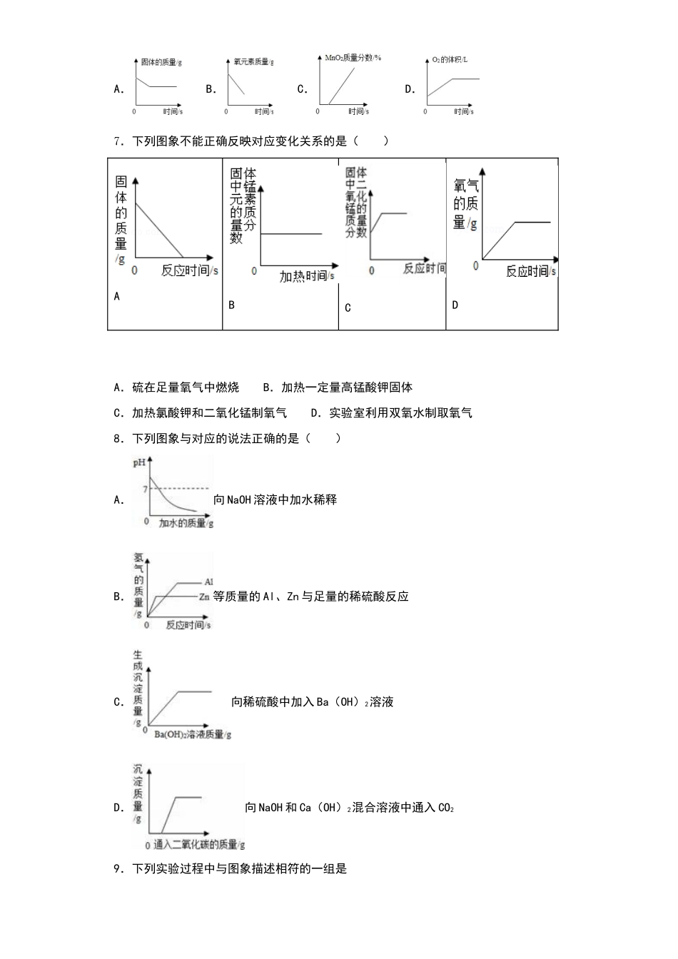 初中化学图表题_第3页
