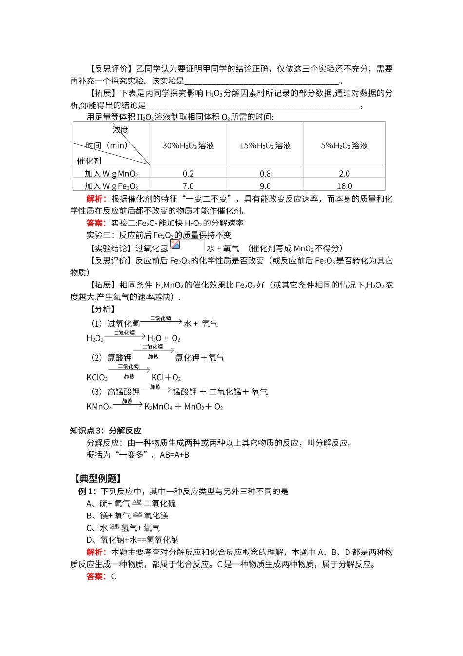 初中化学实验室制氧气考点清单及全面突破_第2页
