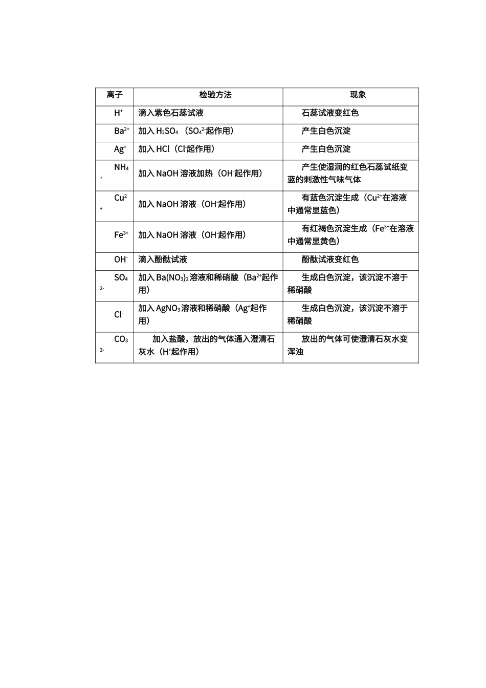 初中化学常见离子的检验_第2页