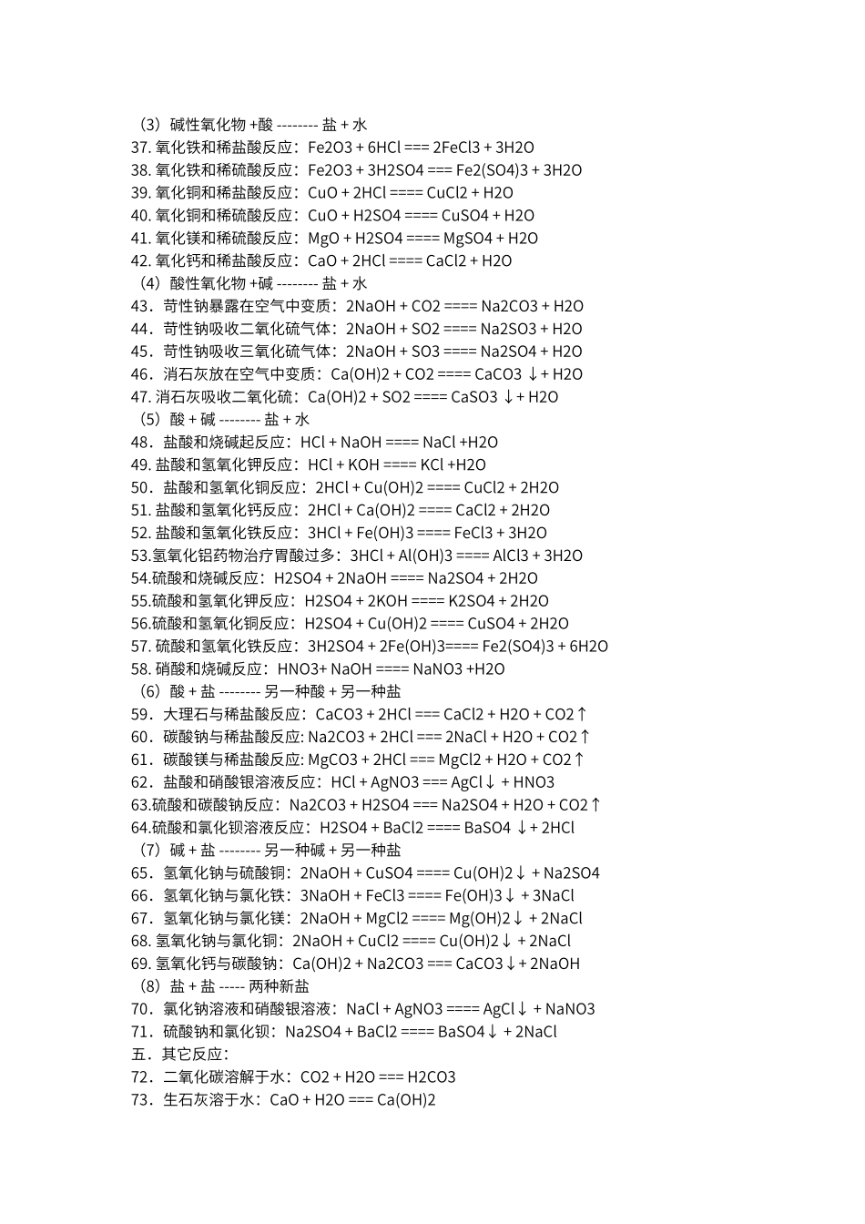 初中化学方程式记忆及相关口诀_第2页