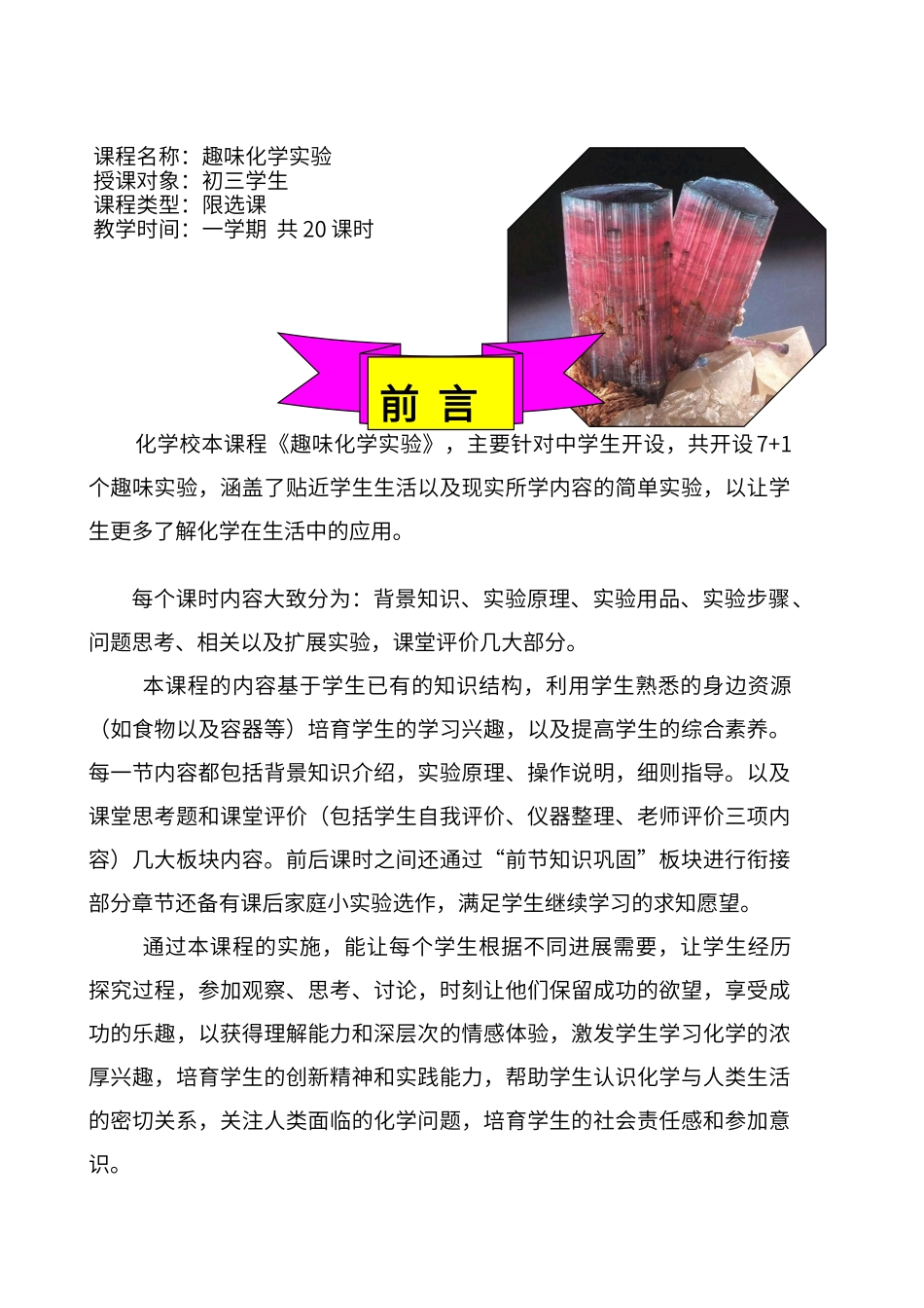 初中化学校本课程_第2页