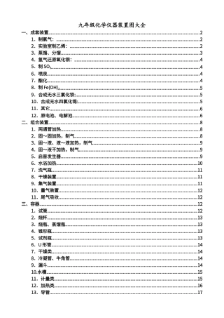 初中化学装置图大全