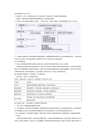 初中化学课程标准新