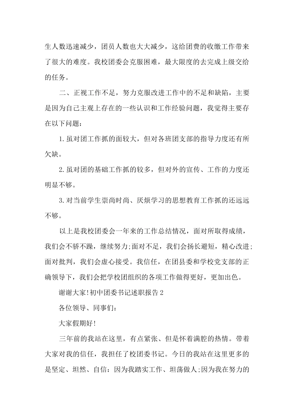 初中团委书记个人工作述职报告_第3页