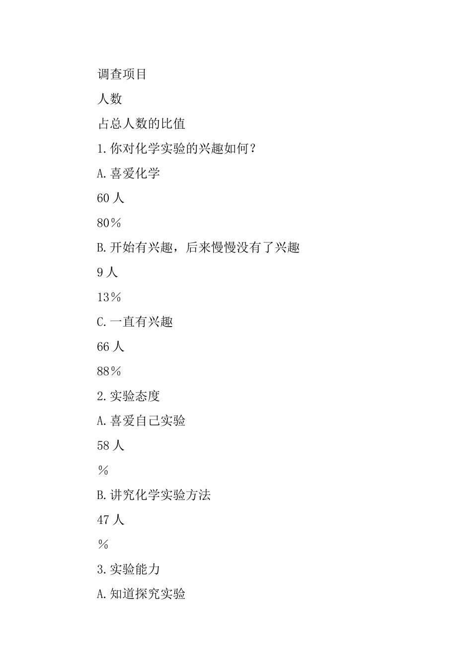 初中学生化学实验后期调查报告_第2页