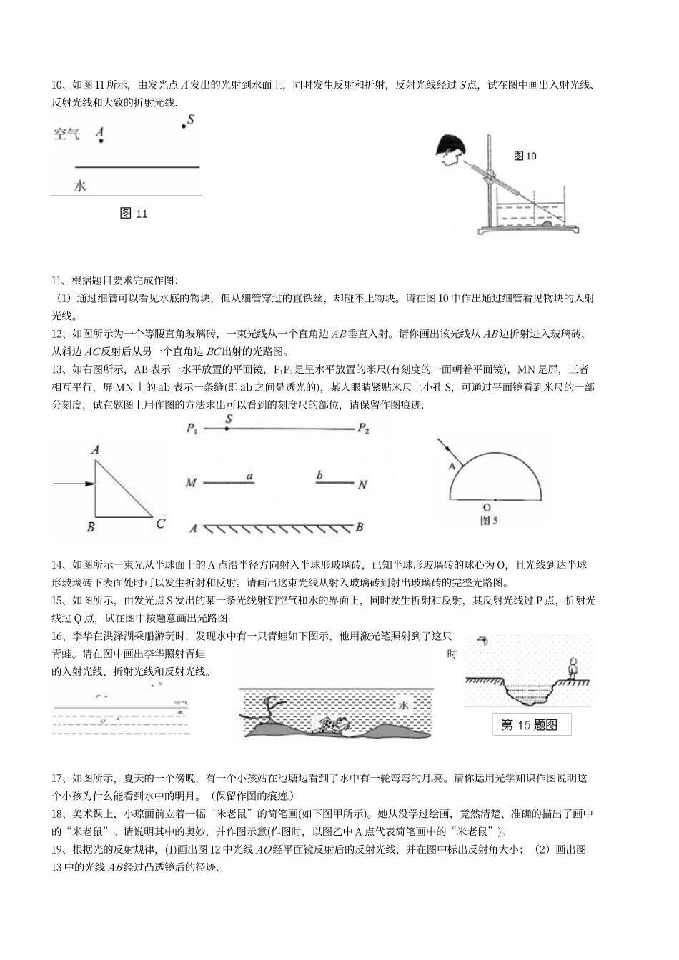 初中物理---光学作图专题_第2页