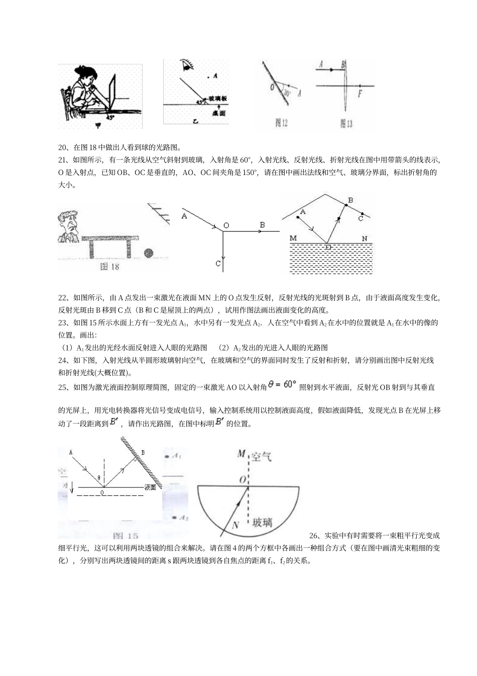 初中物理---光学作图专题_第3页