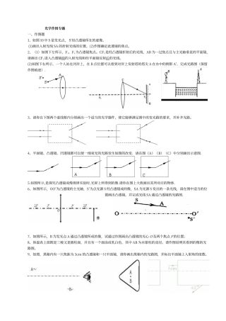 初中物理---光学作图专题