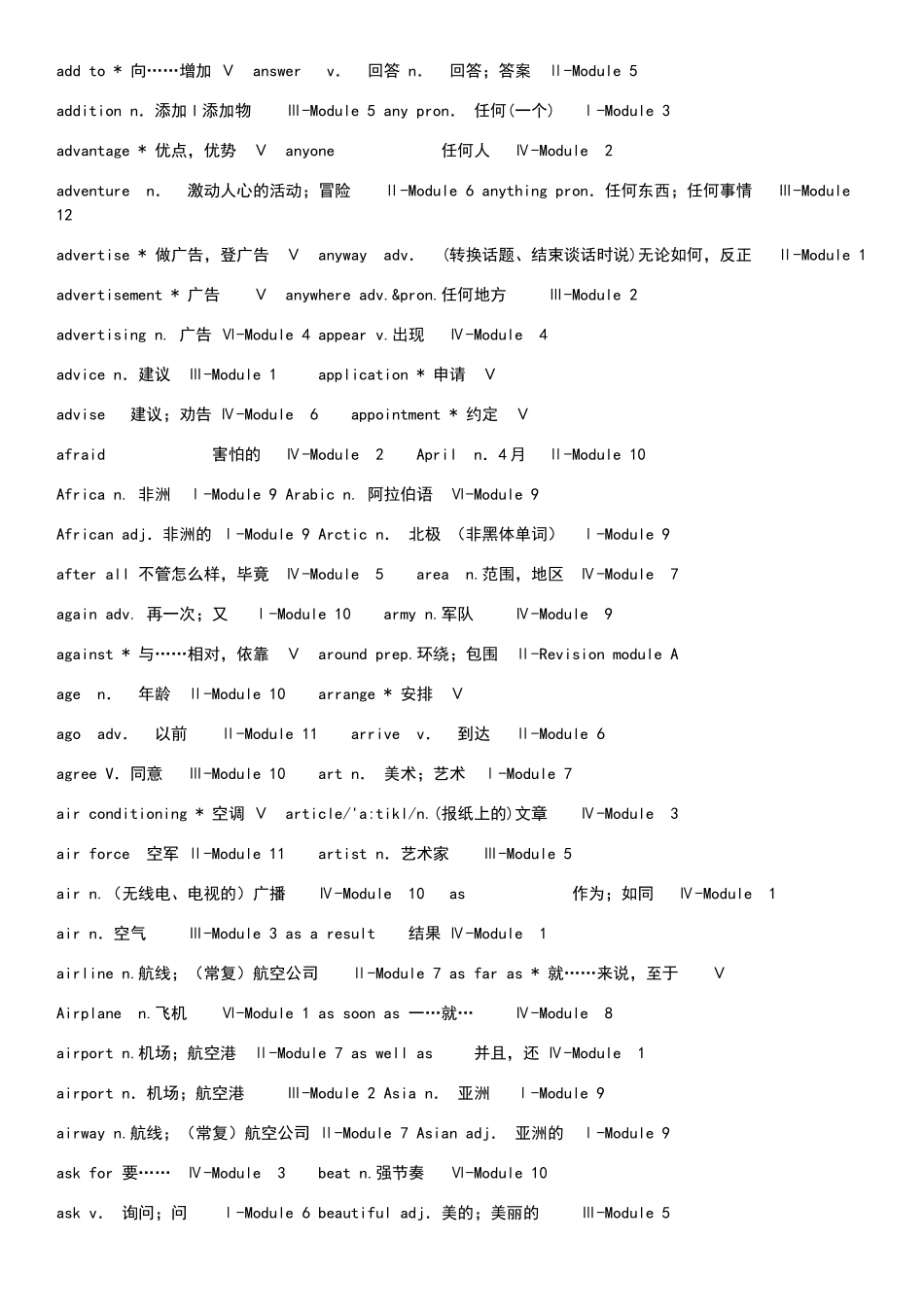 初中词汇表大全按字母顺序_第2页