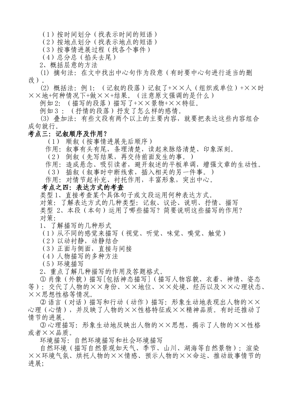 初中语文知识点及学法总结_第2页