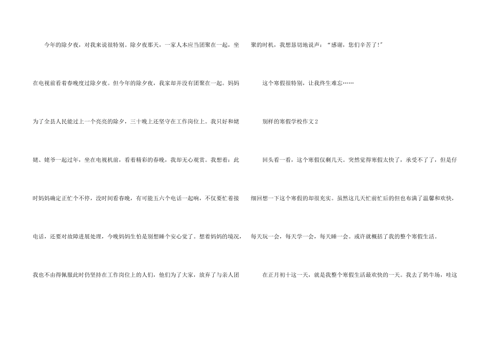 别样的寒假初中优秀5篇_第2页
