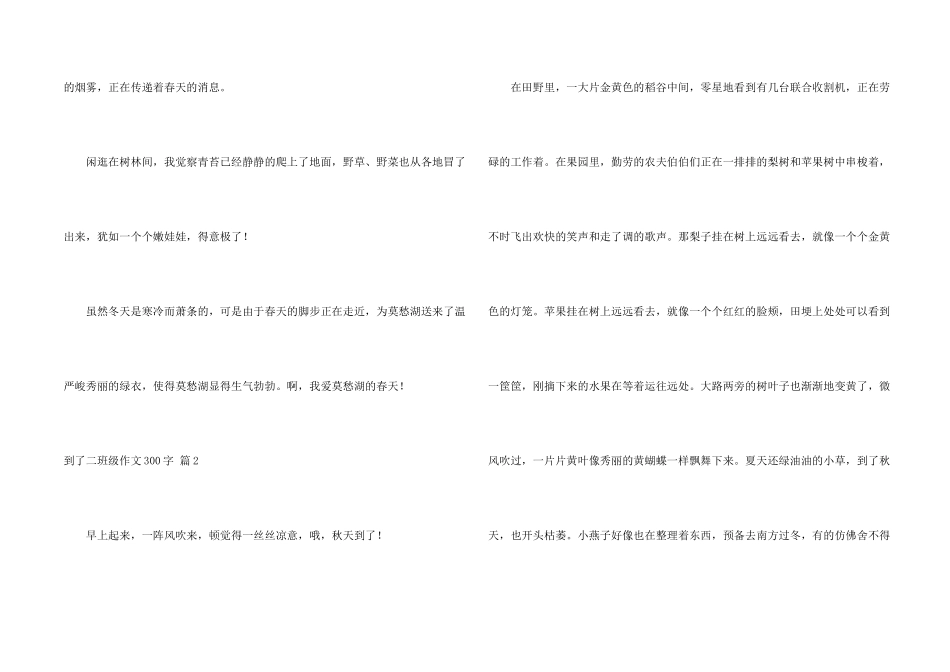 到了二年级300字4篇_第2页