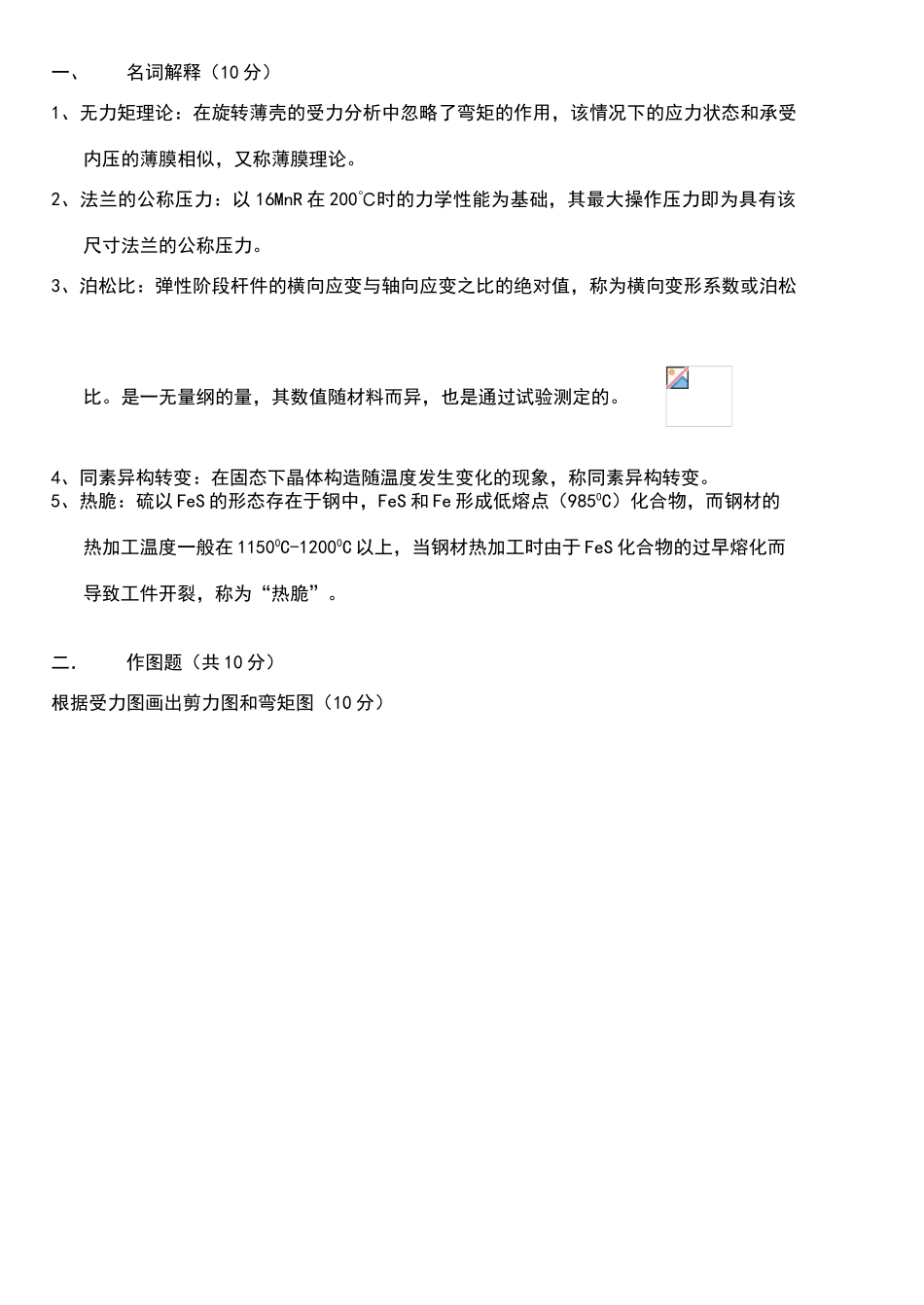 化工机械基础试题及答案_第1页