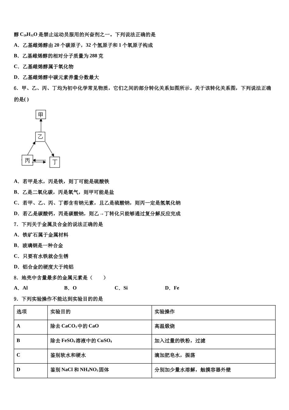 北京市101中学中考化学最后一模试卷含解析_第2页