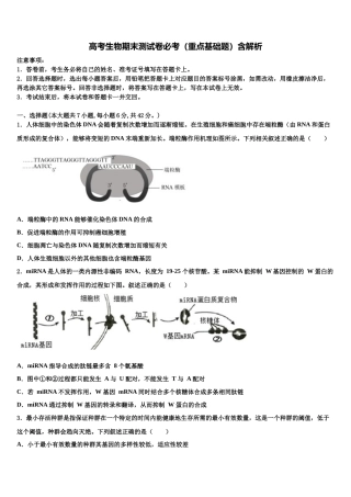 北京市中央美术学院附属实验学校高考生物必刷试卷含解析