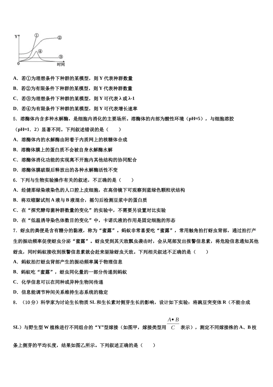 北京市丰台区第十二中学高三冲刺模拟生物试卷含解析_第2页