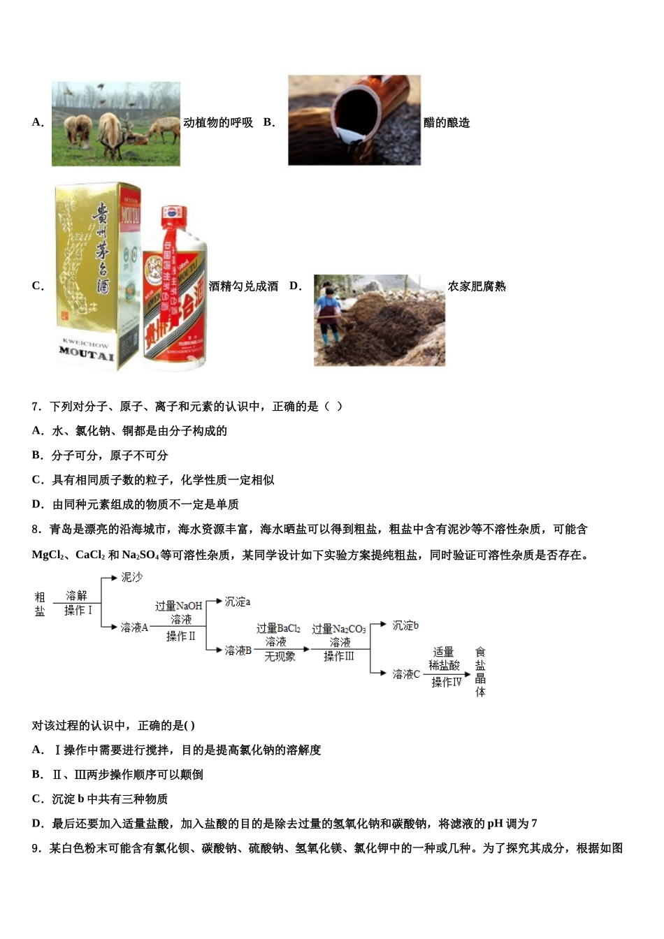 北京市教院附中中考试题猜想化学试卷含解析_第2页