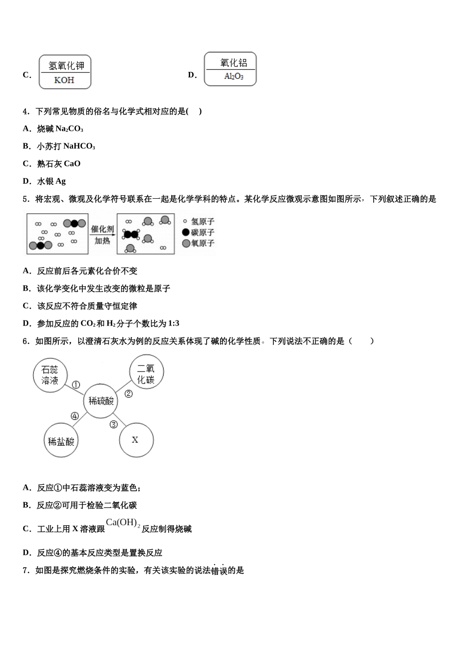 北京市第一六六中学中考化学全真模拟试卷含解析_第2页