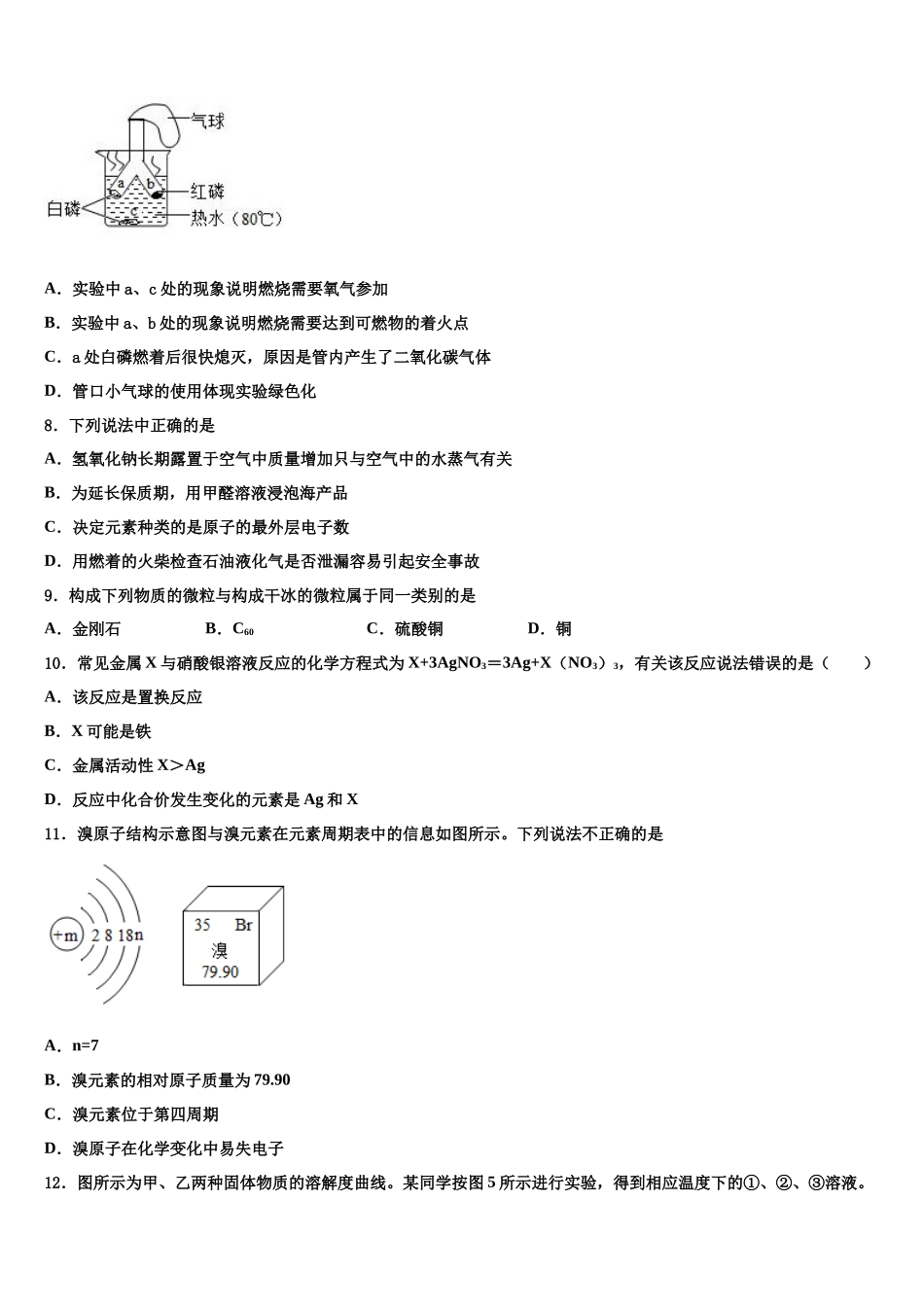 北京市第一六六中学中考化学全真模拟试卷含解析_第3页