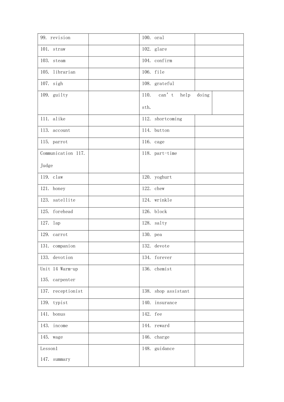 北京市昌平一中2014年高中英语 词汇复习 北师大版选修5_第3页