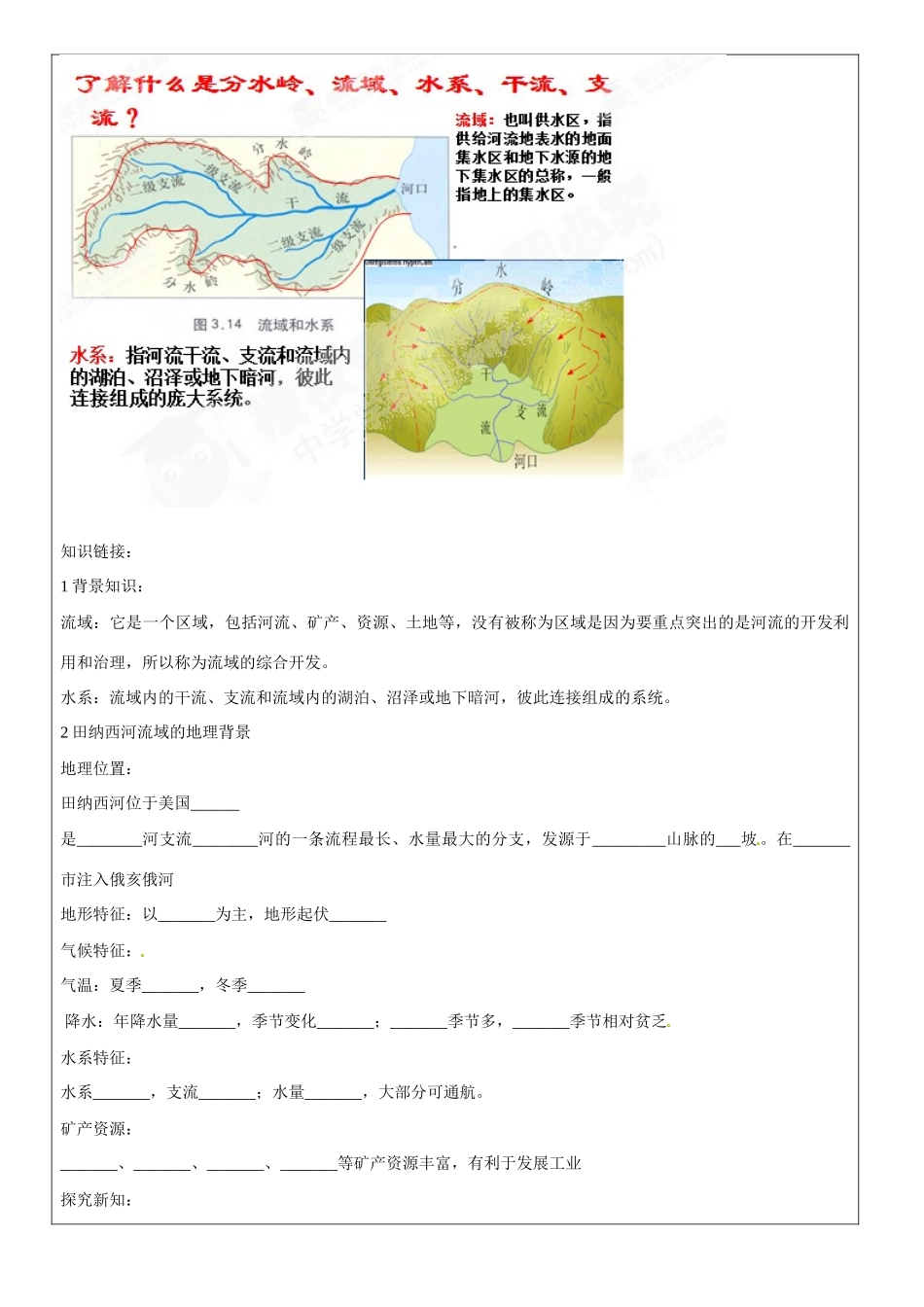 北京市大兴区魏善庄中学高中地理 第三章 第二节 流域的综合开发 以美国田纳西河流域为例（第一课时）导学案 新人教版必修3_第2页