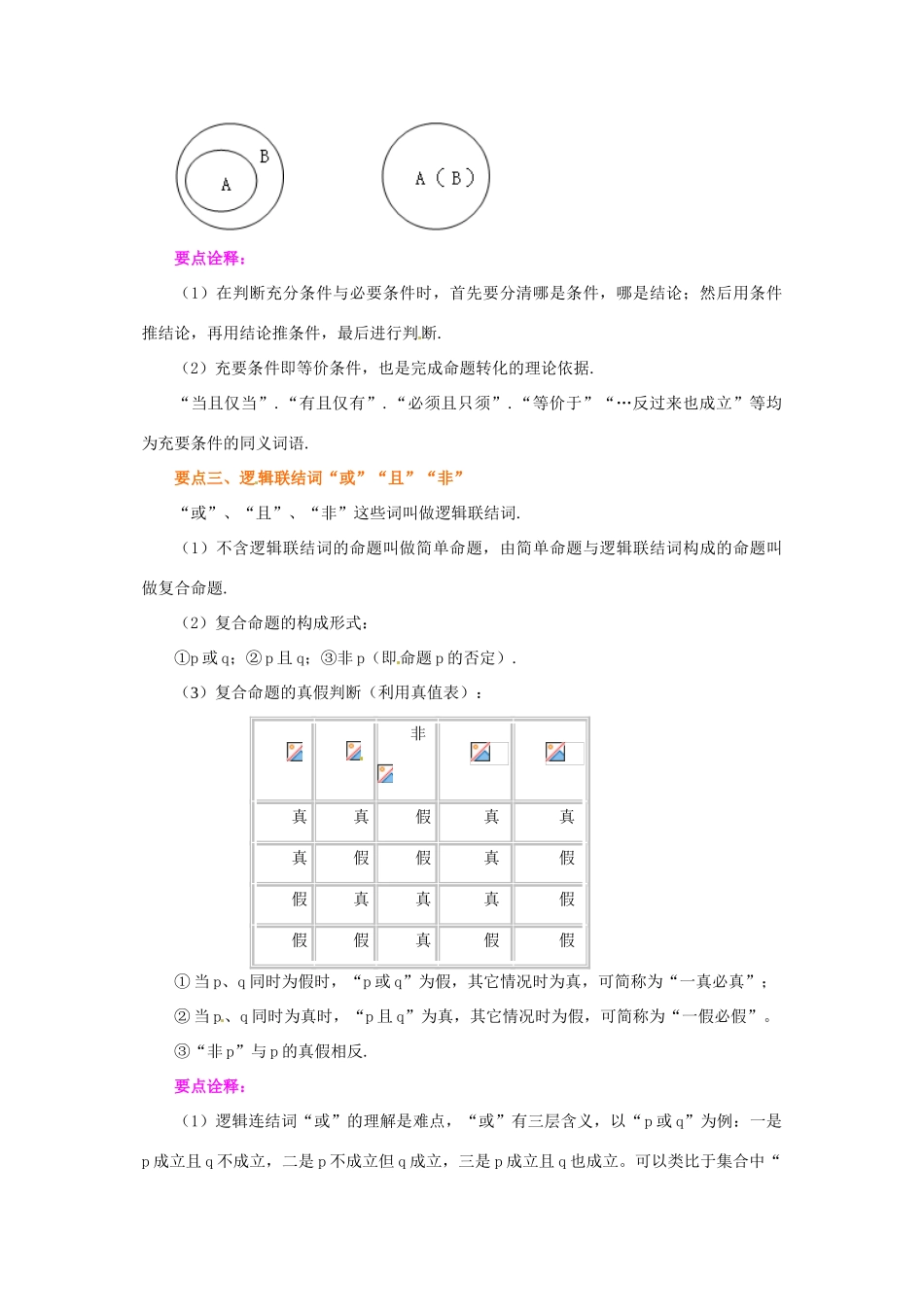 北京四中2014届高三数学总复习 常用逻辑用语综合提高知识讲解 _第3页