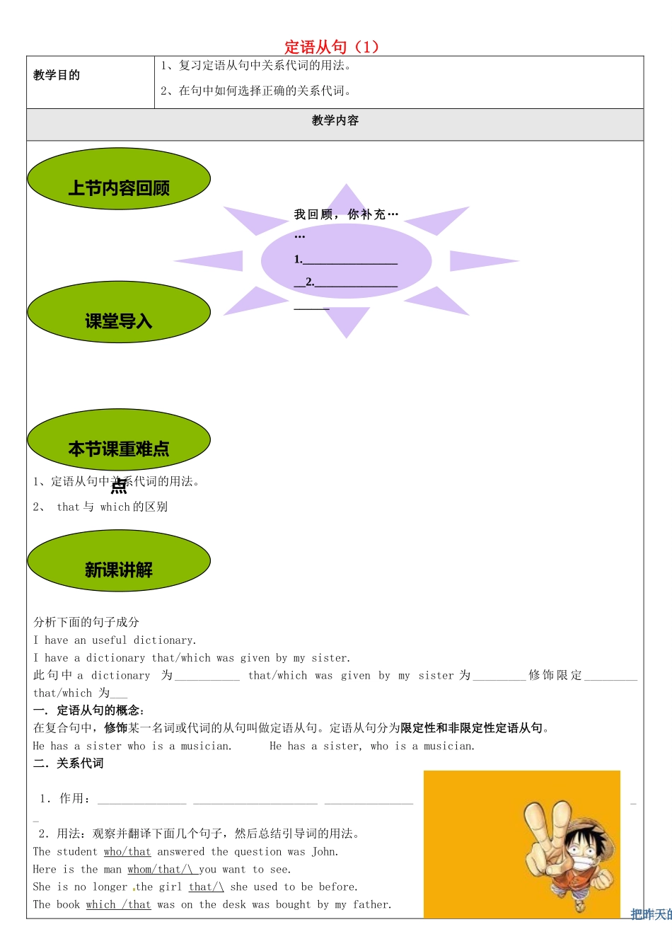 北京聚智堂培训学校2014高中英语 Unit4 定语从句（1）讲义_第1页