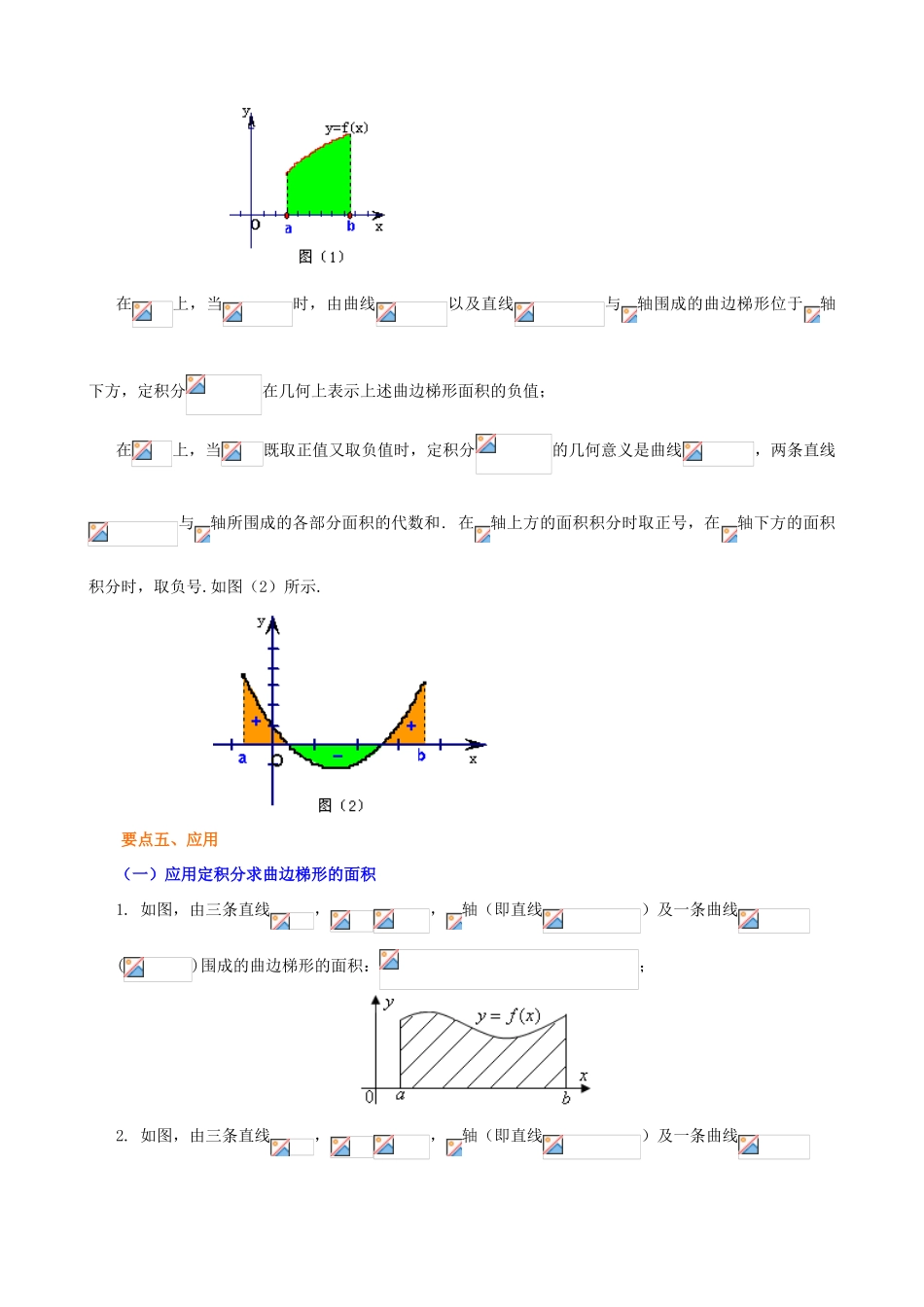 北京四中高考数学总复习 定积分和微积分基本定理知识梳理_第3页