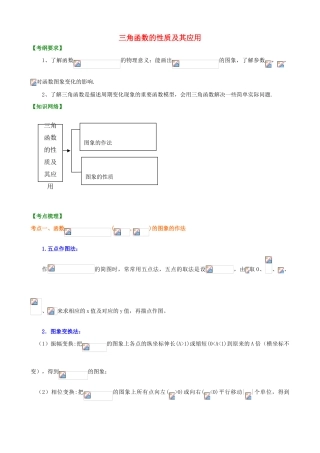 北京四中高考数学总复习 三角函数的性质及其应用提高知识讲解