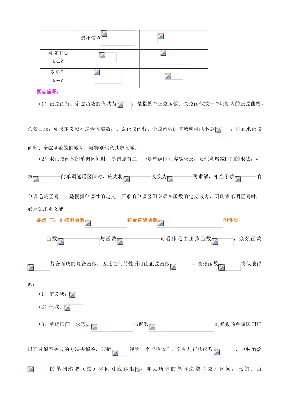 北京四中高中数学 正弦函数、余弦函数的性质提高知识讲解 新人教A版必修1_第2页