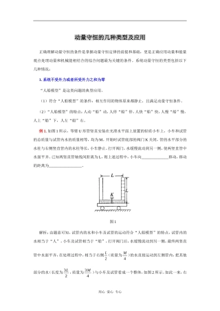 动量守恒的几种类型及应用