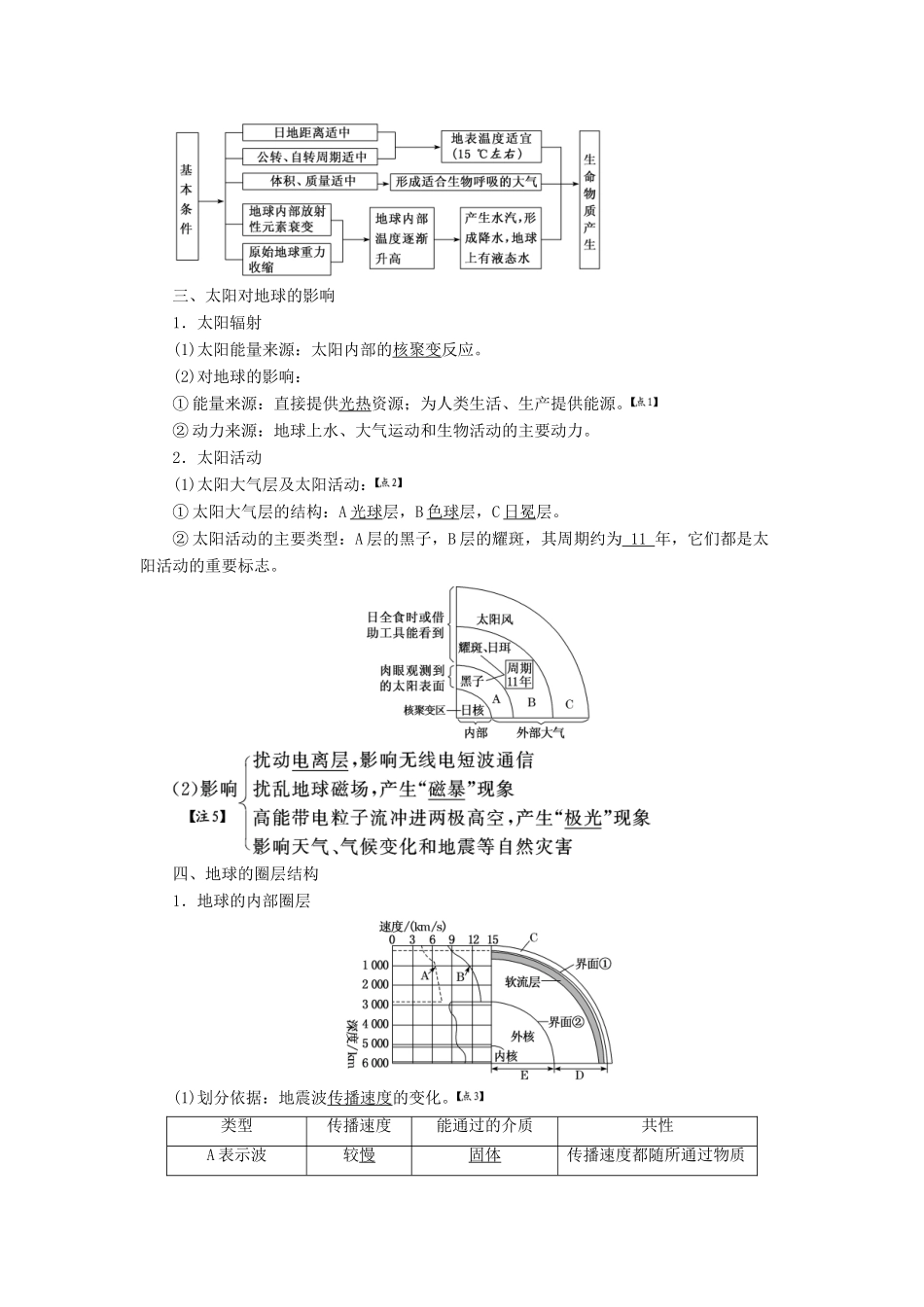 版高考地理一轮复习 第一模块 自然地理 第一章 行星地球（含地球和地图）第四讲 宇宙中的地球学案（含解析）新人教版-新人教版高三全册地理学案_第2页