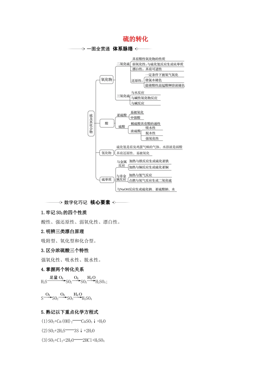 版高考化学一轮复习 第3章 3 硫的转化素材（含解析）鲁科版-鲁科版高三全册化学素材_第1页