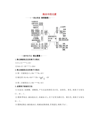 版高考化学一轮复习 第3章 4 海水中的元素素材（含解析）鲁科版-鲁科版高三全册化学素材