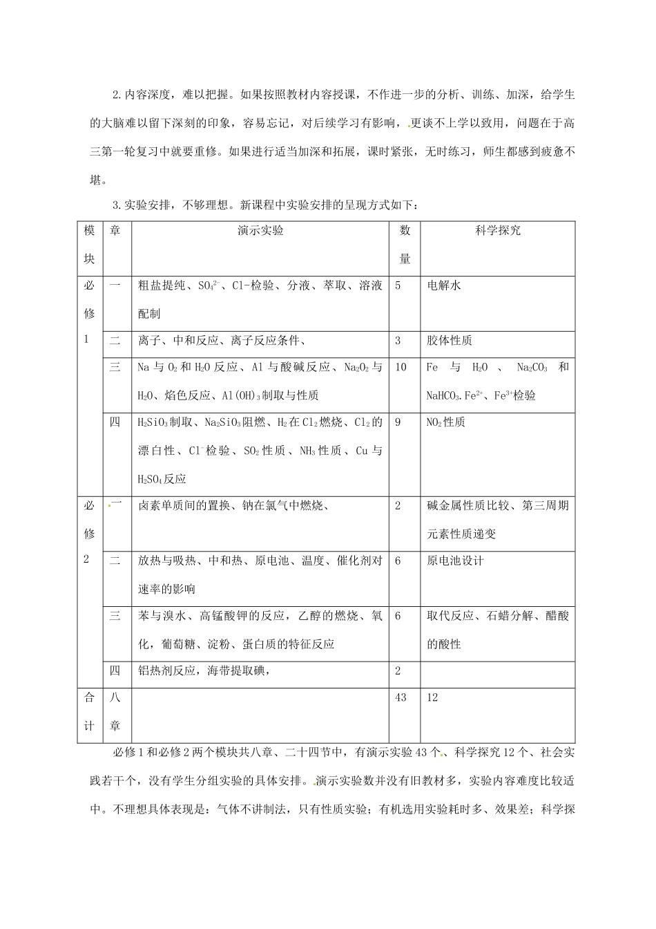 甘肃省临夏河州中学高中化学 新课程教学的几点思考 新人教版_第2页