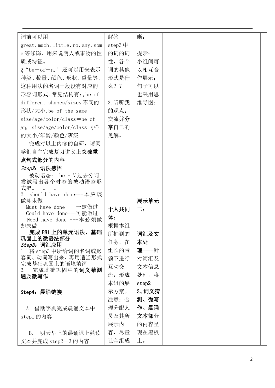 安徽省铜陵市铜都双语学校高考英语一轮复习学案43_第2页