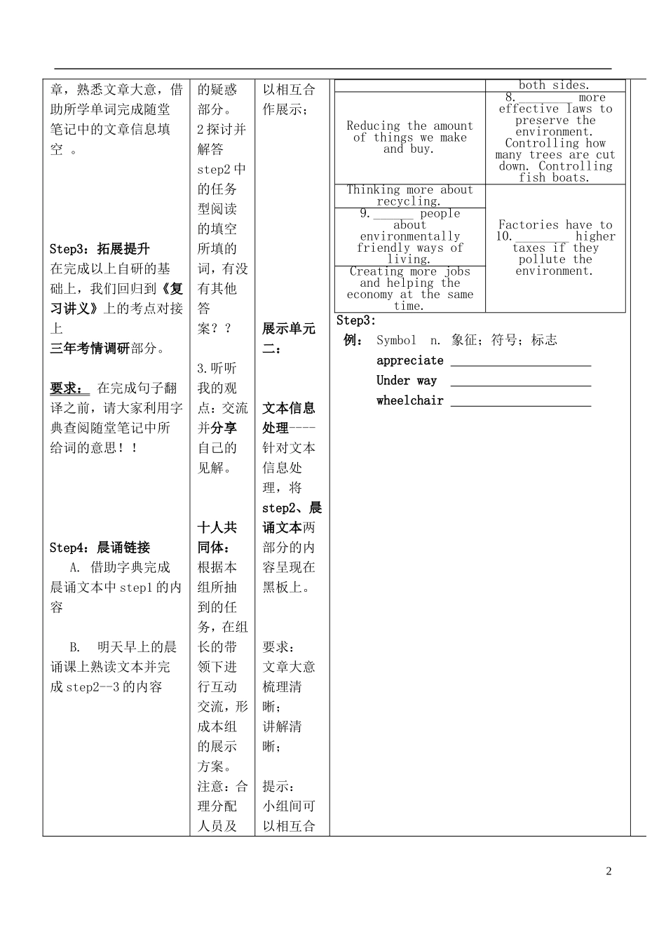 安徽省铜陵市铜都双语学校高考英语一轮复习学案49_第2页