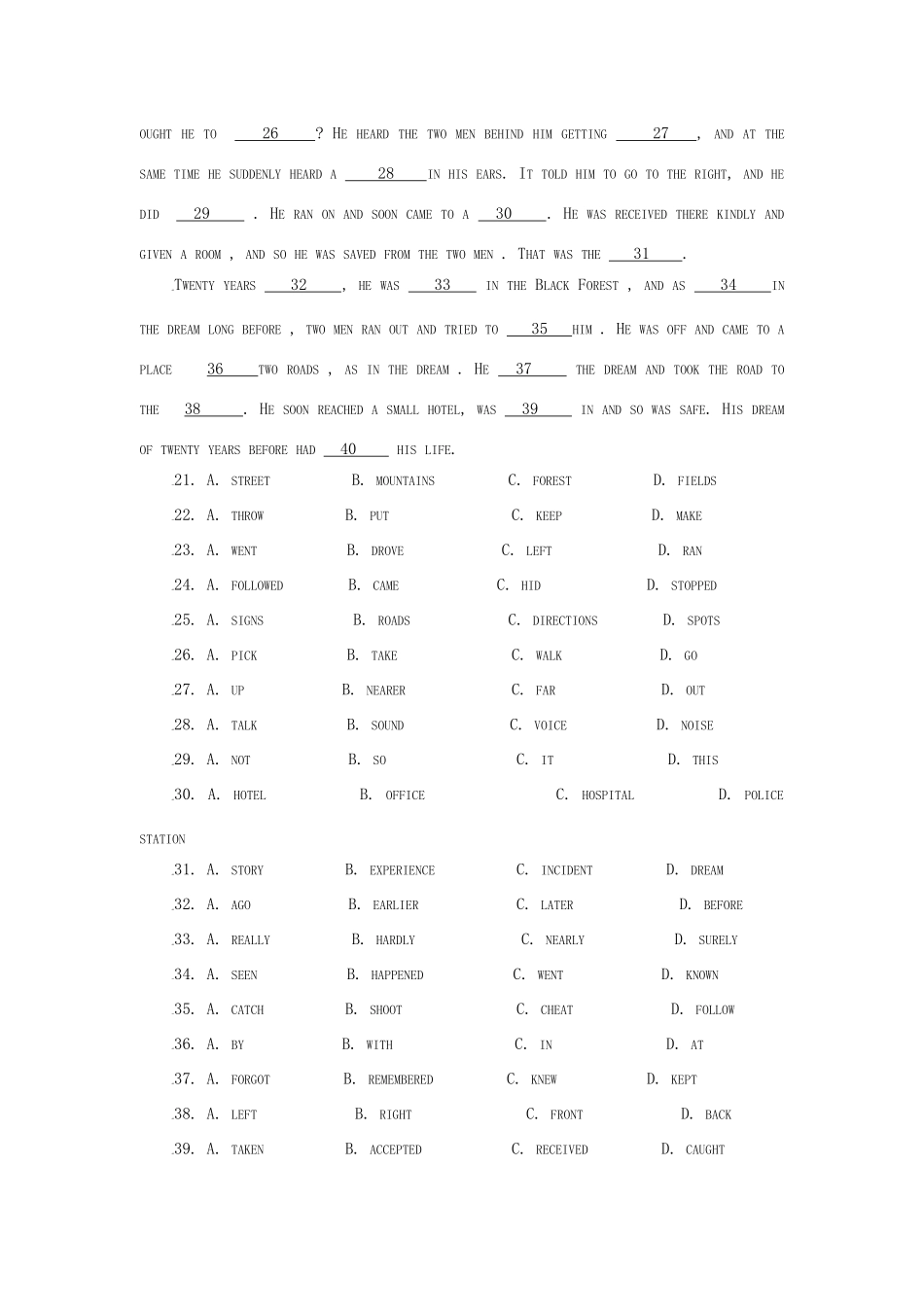 甘肃省天水一中09-10学年高二英语上学期第一阶段考试_第3页