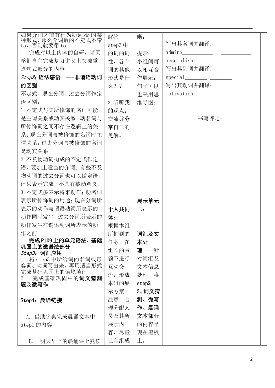 安徽省铜陵市铜都双语学校高考英语一轮复习学案64_第2页