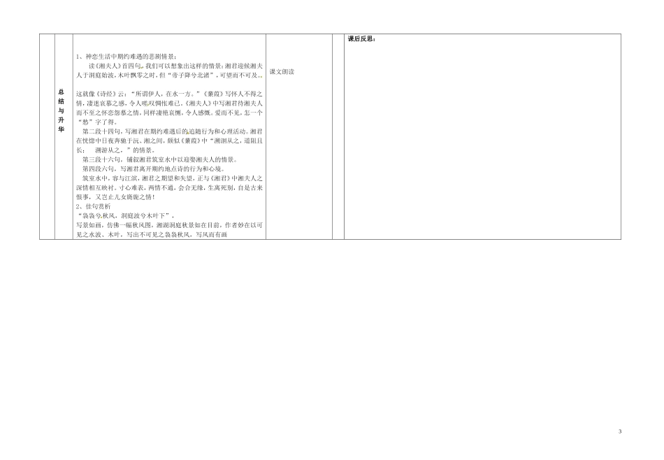 甘肃省金昌市第一中学高二语文《湘夫人》学案 新人教版_第3页